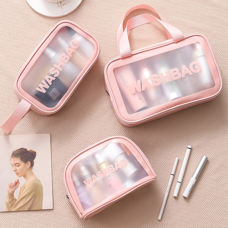 Fashion Dry Wet Separation Transparent Large Cosmetic Bags