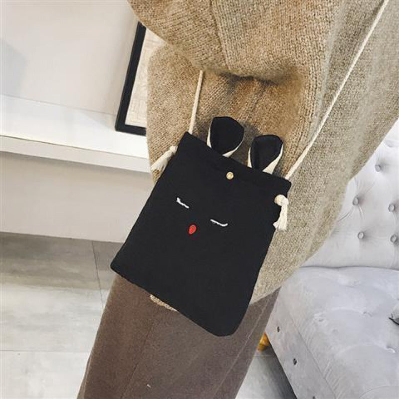 Women's & Children's & Cartoon Canvas Small Fashionable Korean Waist Packs