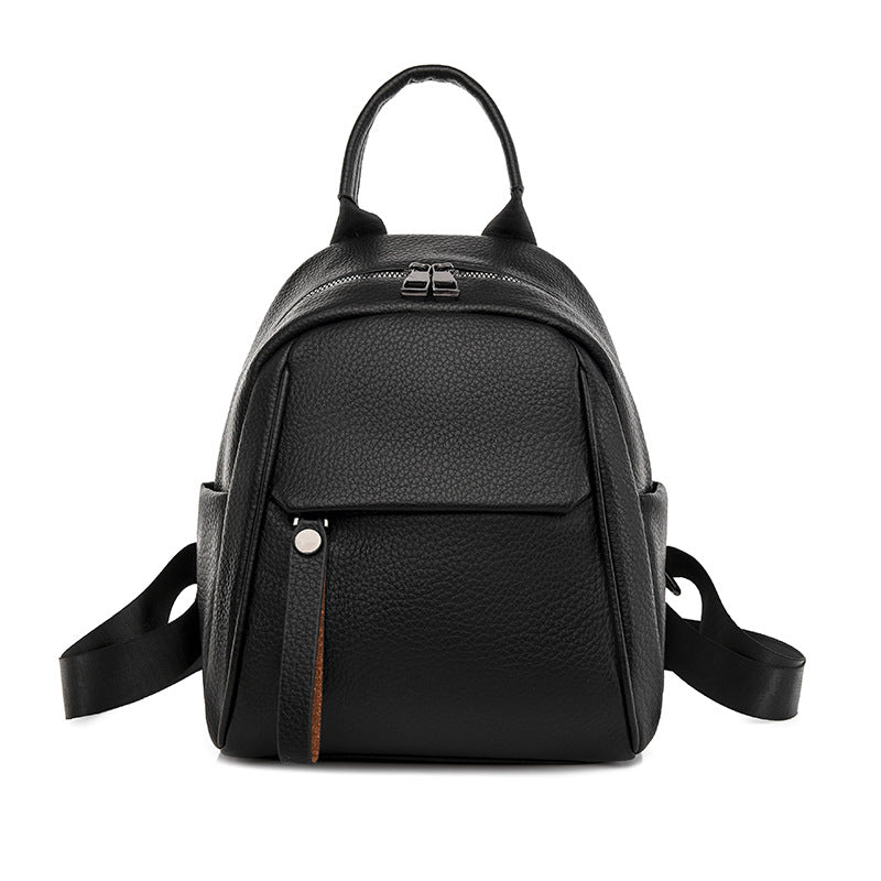 Women's Korean Soft Leather Fashion Artistic Small Backpacks