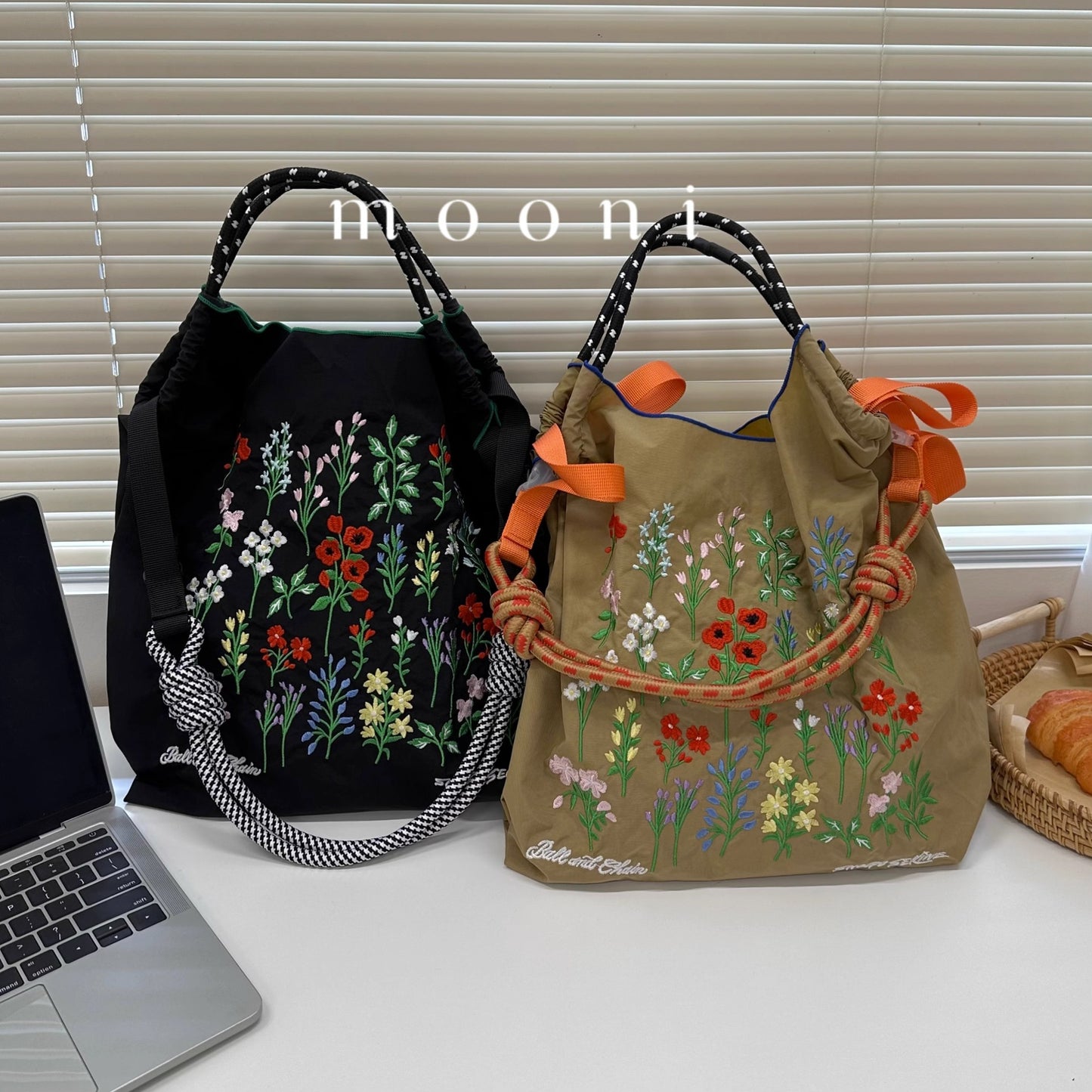 Round Upper Body Flowers Plants Embroidery Handbags