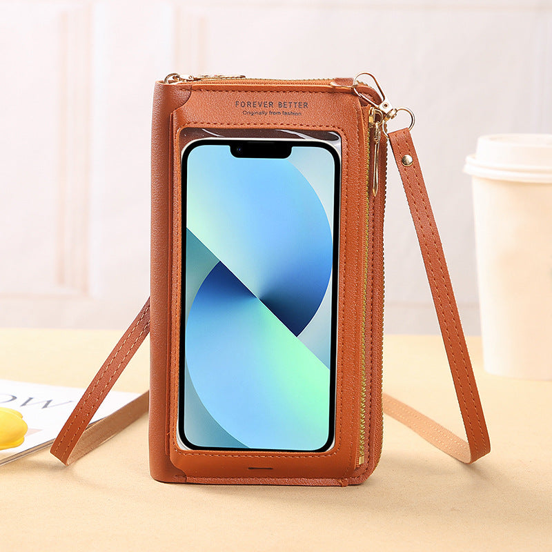 Women's Touch Screen Multifunctional Transparent Mini Mobile Bags