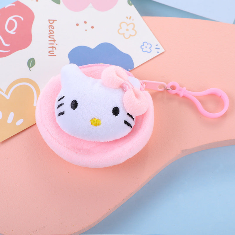 Women's Earphone Cute Round Pendant Car Small Coin Purses