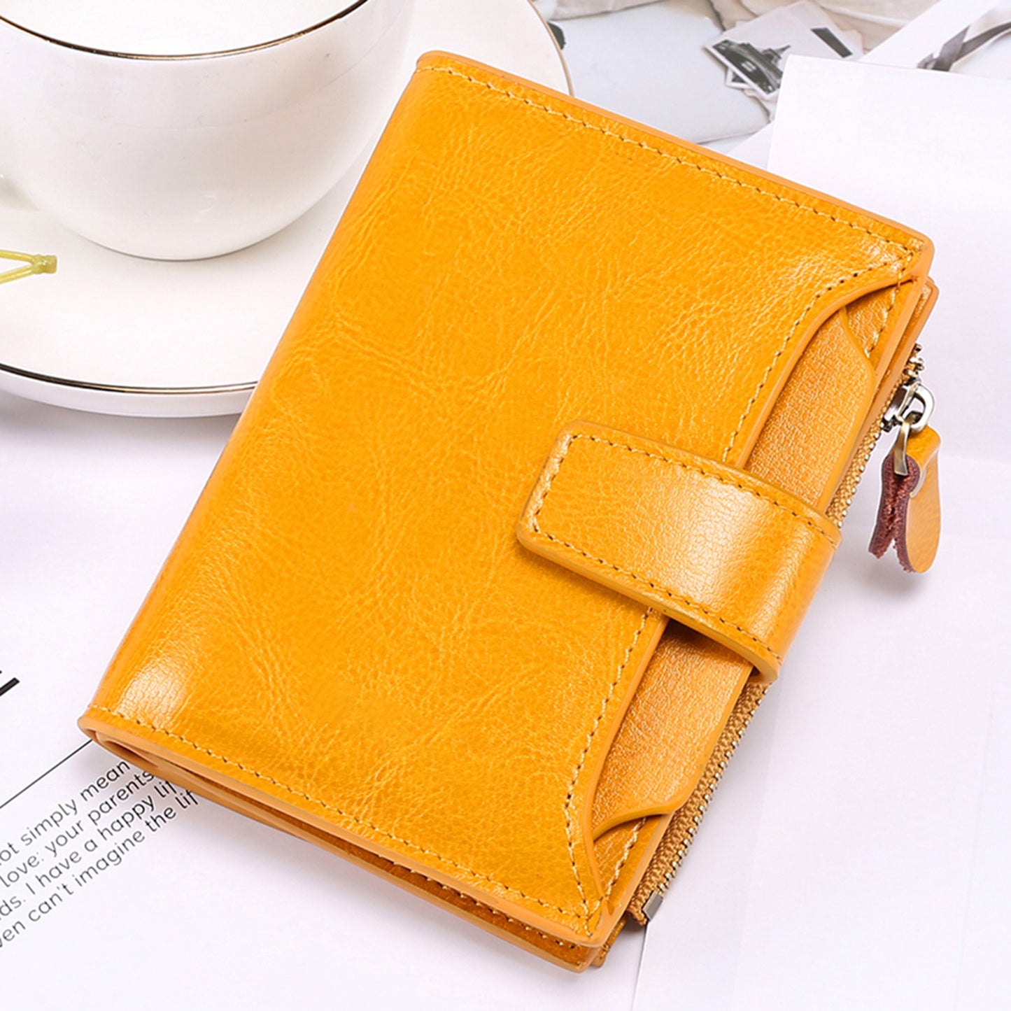 Women's Glamorous Stylish Short Genuine Leather Ladies Wallets