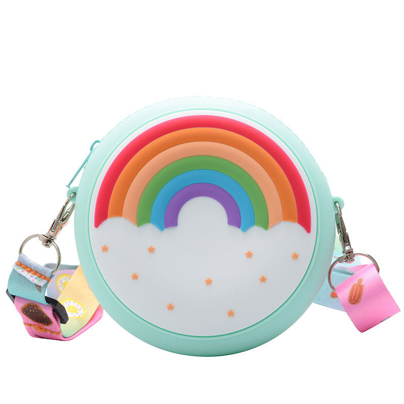 Mignon arc-en-ciel mode coréenne petits sacs à bandoulière pour enfants à la mode