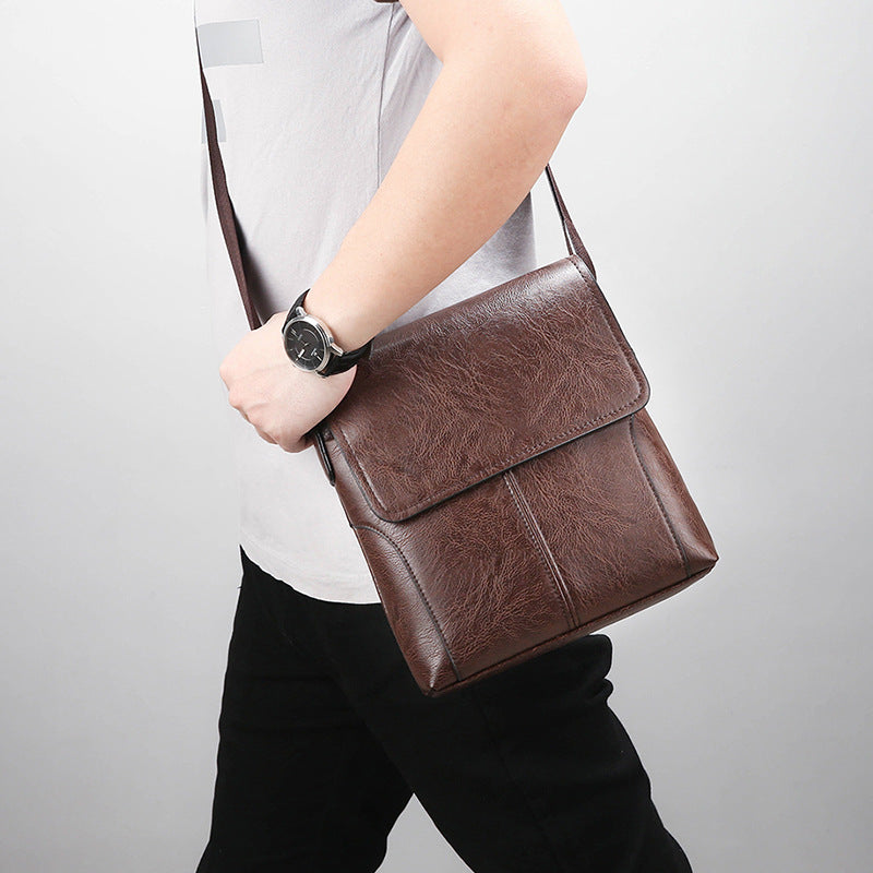 Men's Niche High-grade Leather Small Multifunctional Tote Men's Shoulder Bags