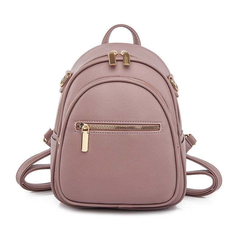 Women's Texture Soft Leather Trendy Fashion Western Backpacks