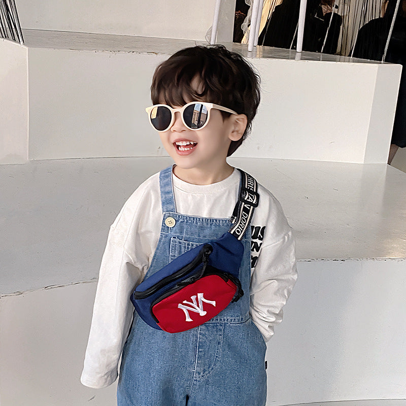 Children's Fashion Boys Cool Personality Letters Nylon Children's Waist Packs