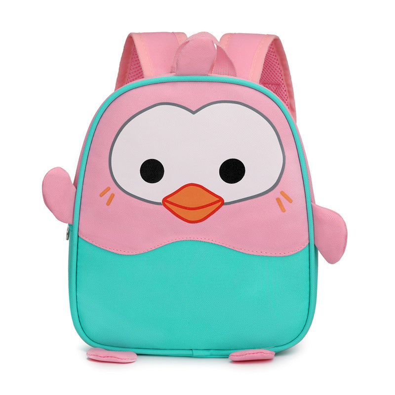 Children's Burden Alleviation Cute Penguin Waterproof Kindergarten School Bags