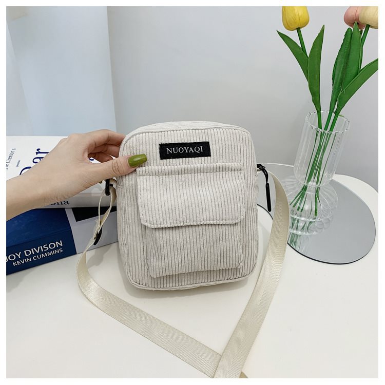 Women's Corduroy Fashion Female Campus Portable Korean Bags