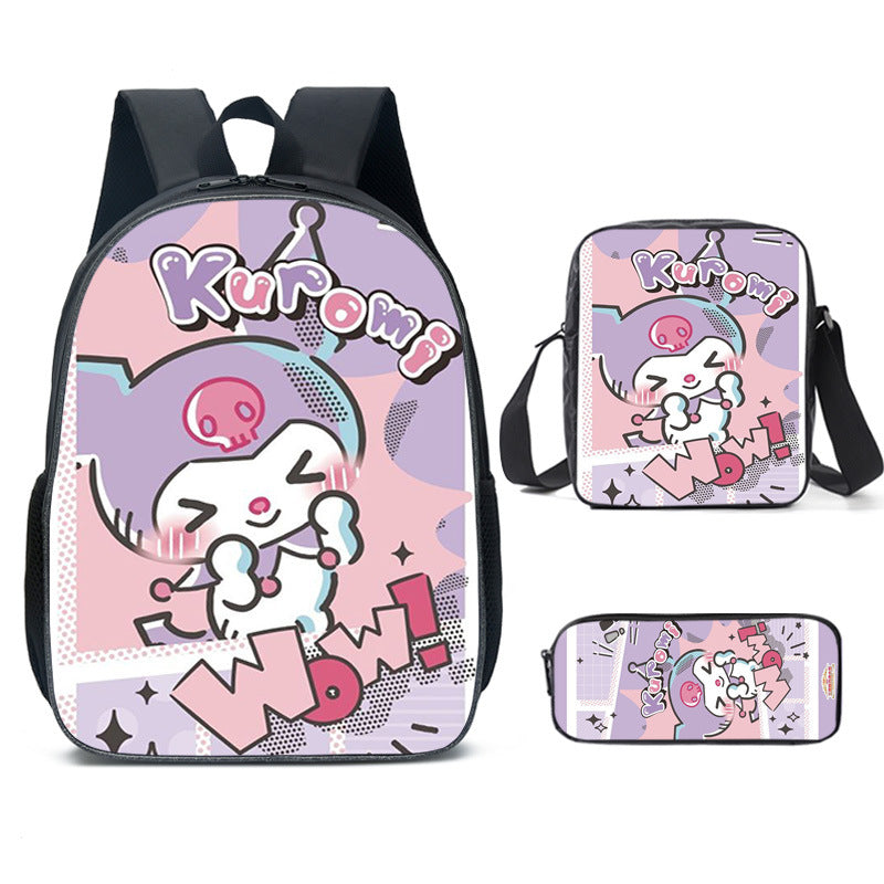 Children's Unique Cartoon Clow Three-piece Set Elementary School Students' Schoolbags