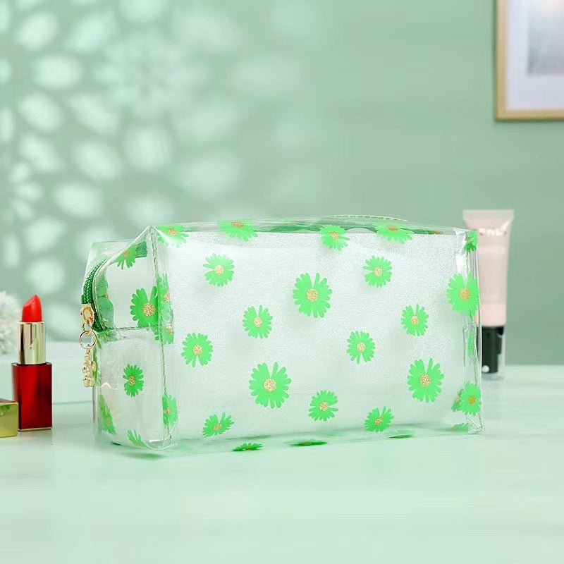 Large Capacity Personalized Striped Portable Storage Cosmetic Bags