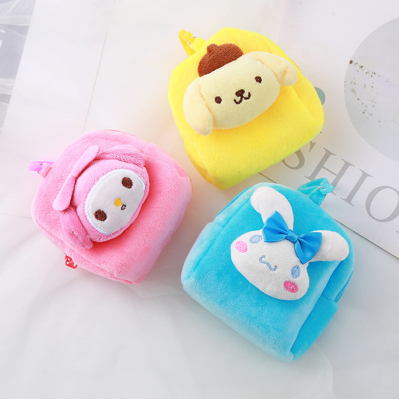 Cartoon Three-dimensional Small Plush Creative Pendant Coin Purses