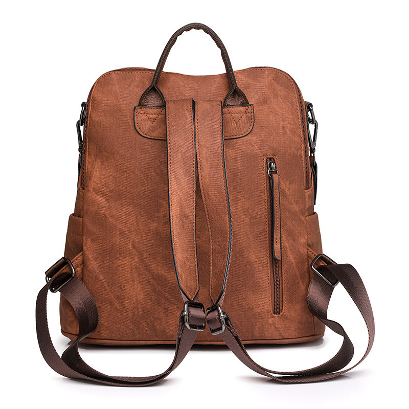 Women's Soft Leather Versatile Large Capacity Backpacks