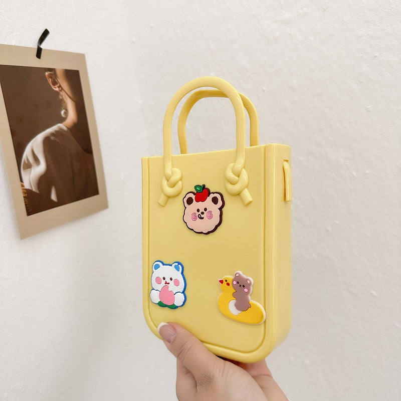 Children's Cute Cartoon Bear Silicone Mini Outing Children's Shoulder Bags