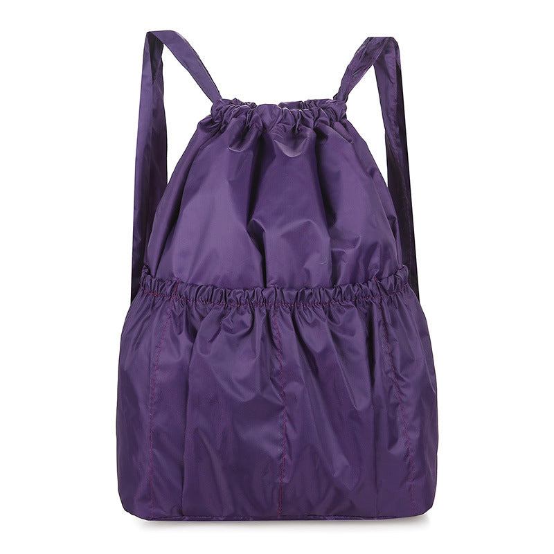 Large Capacity Drawstring Korean Style Nylon Backpacks