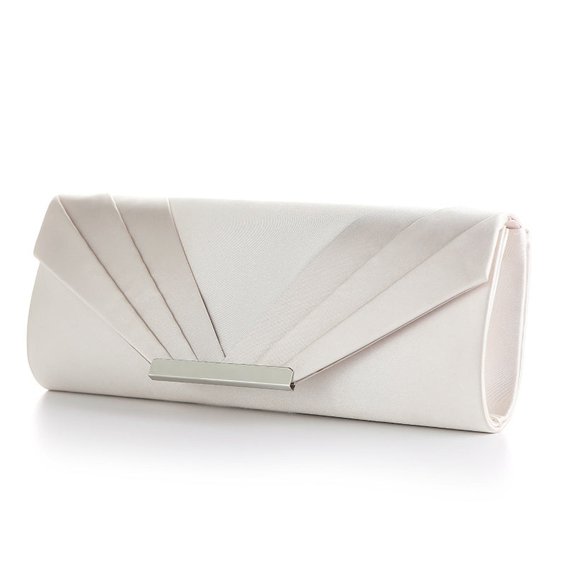 Women's Retro Simple Square Pleated Chain Dinner Evening Bags