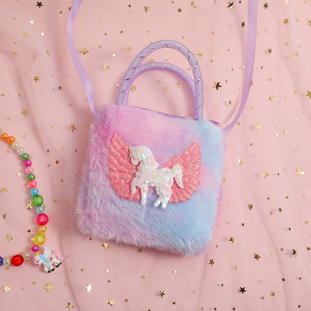 Sacs de rangement mignons licorne de dessin animé pour enfants, vêtements quotidiens