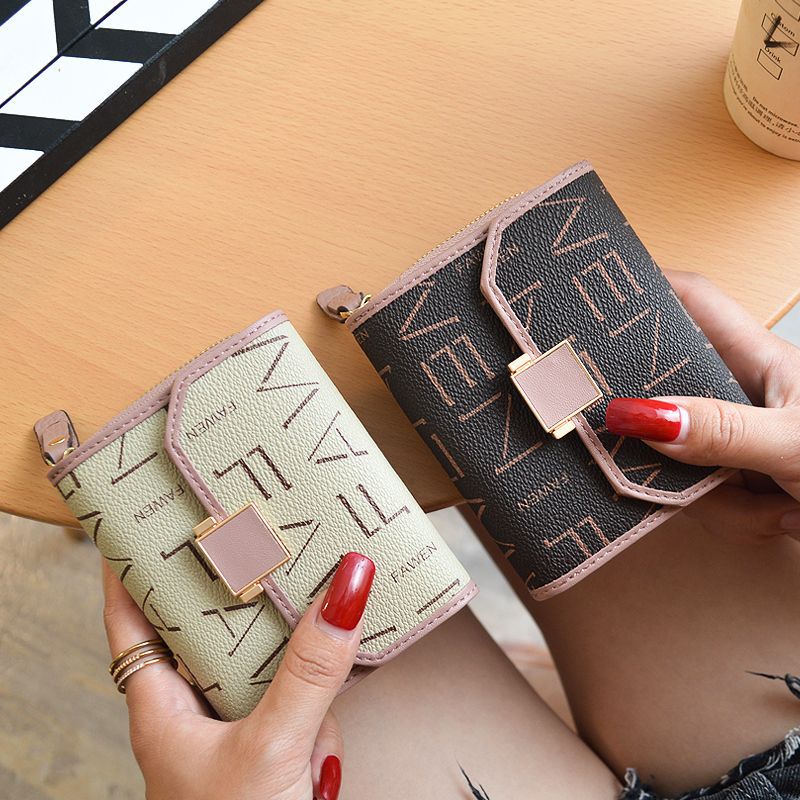 Women's Fashion Korean Small Short Genuine Leather Ladies Wallets