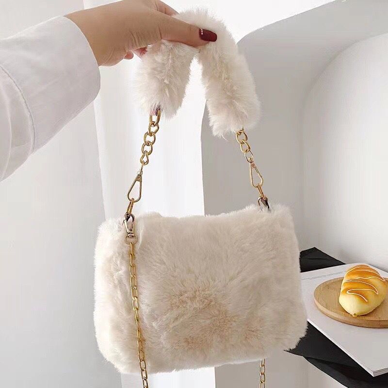 Fashion Tote Niche Chain Plush Korean Crossbody Bags