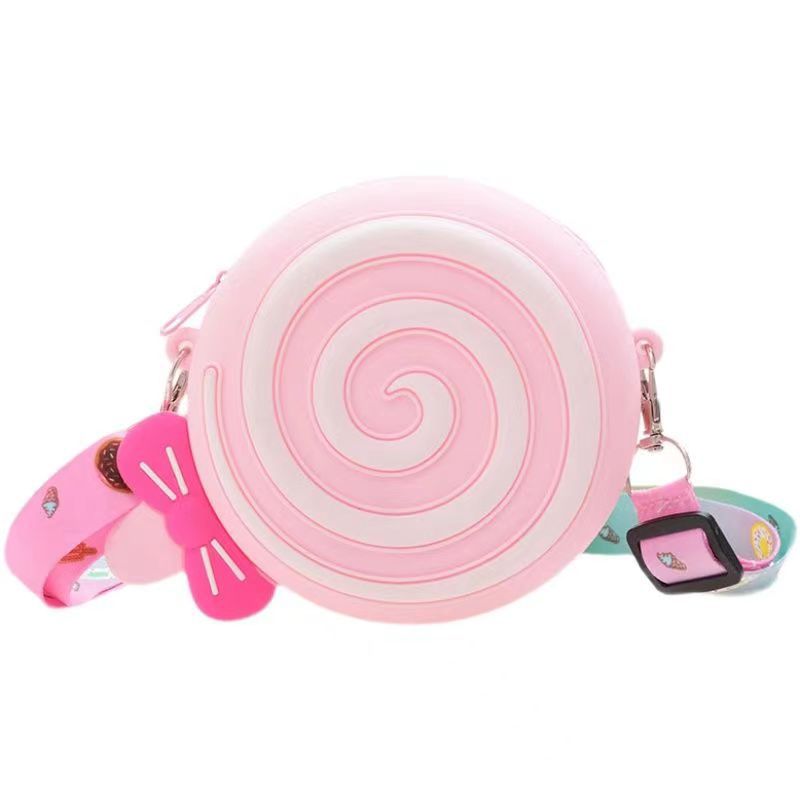 Dessin animé Silicone fraise mignon arc-en-ciel femme porte-monnaie