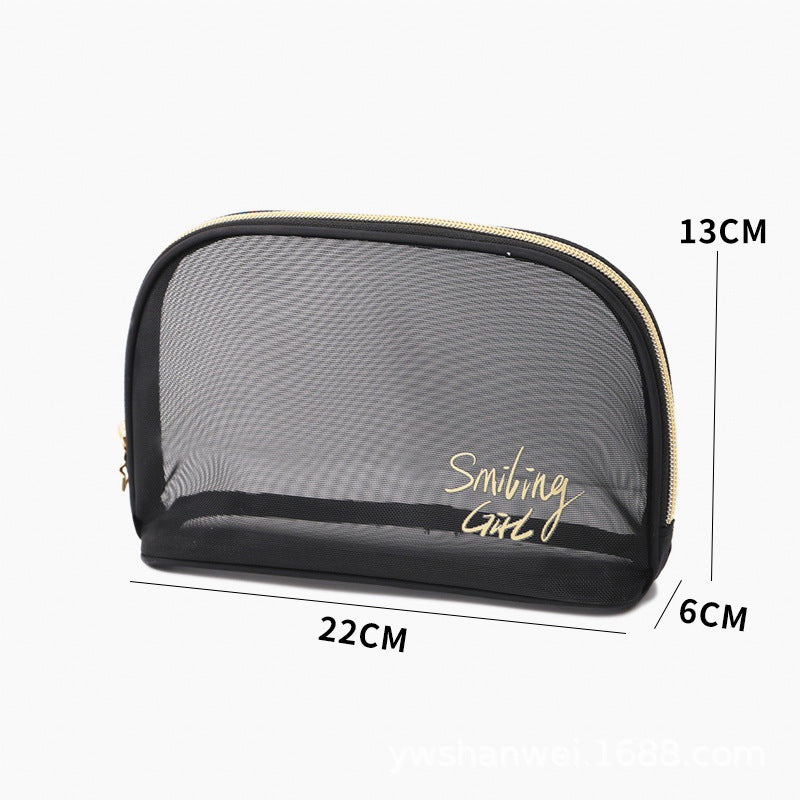 Large Capacity Mesh Makeup Toiletry Transparent Cosmetic Bags