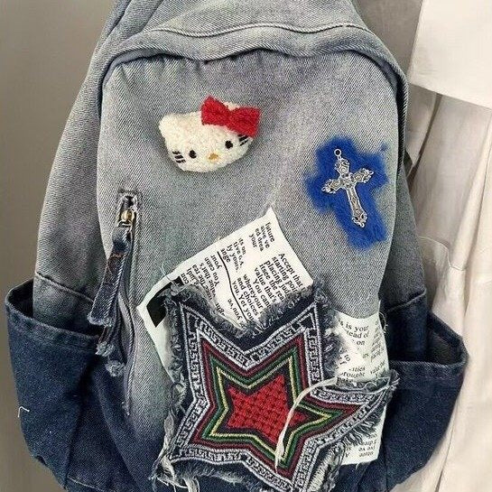 Homemade Denim Sweet Cute For College Backpacks