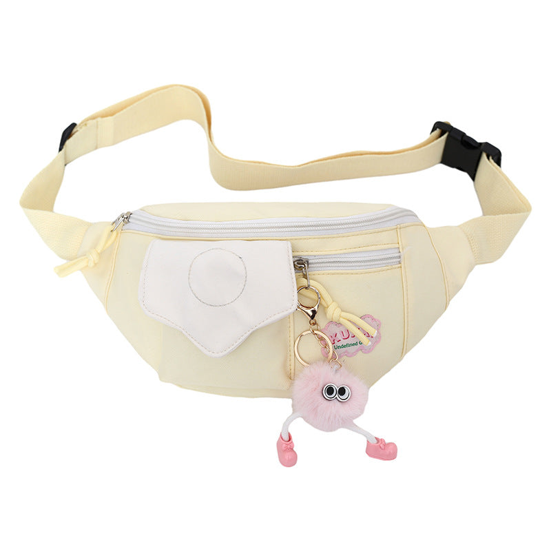 Contrast Color Mori Sweet Canvas Female Summer Waist Packs