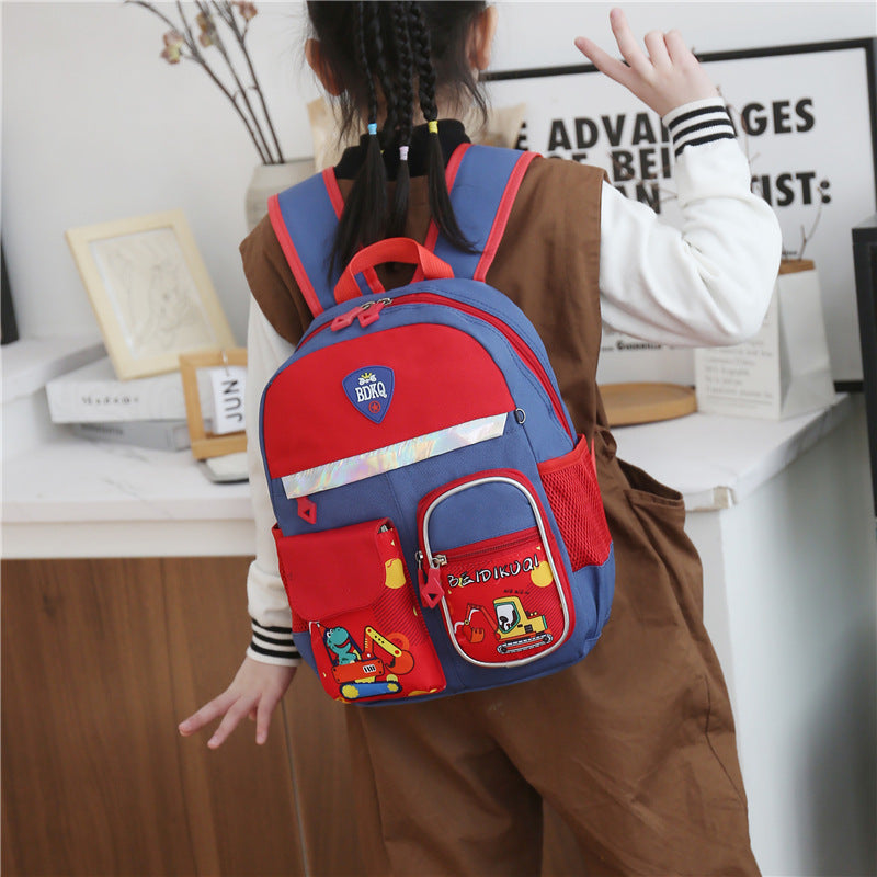 Children's Boys Cartoon Spine Protection Super Lightweight Kindergarten School Bags