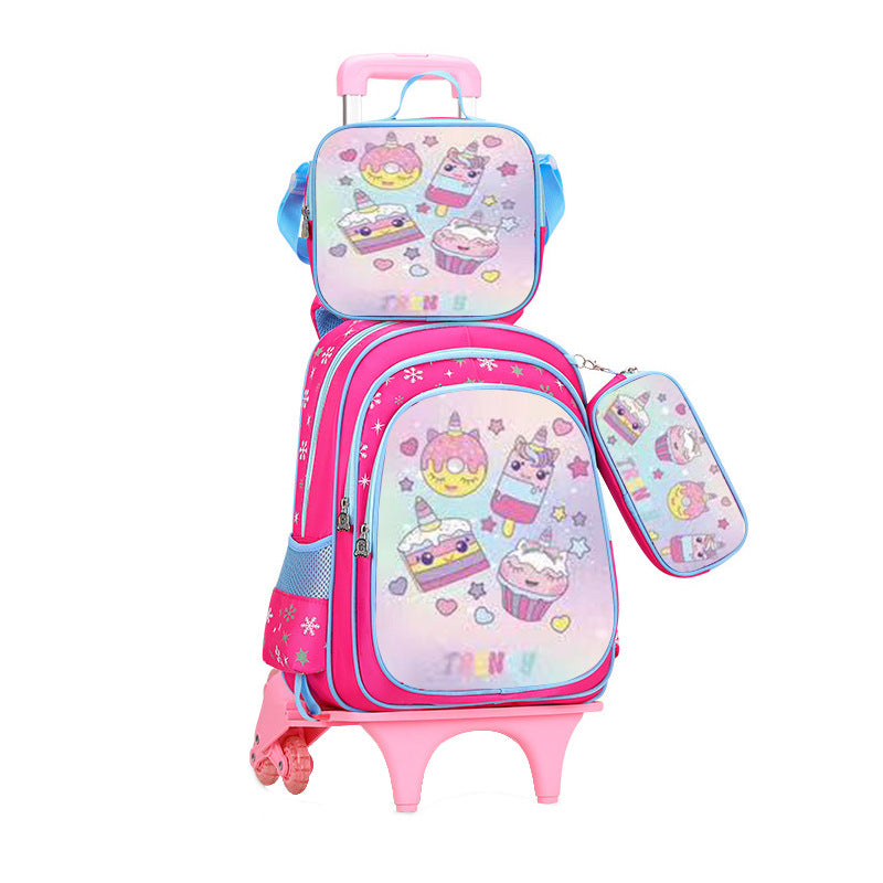 Cartoon Three-piece Detachable Film With Light Elementary School Students' Schoolbags