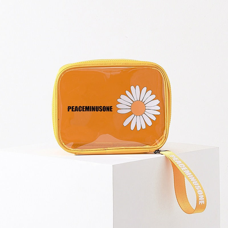 Daisy Transparent Waterproof Wash Storage Portable Cosmetic Bags