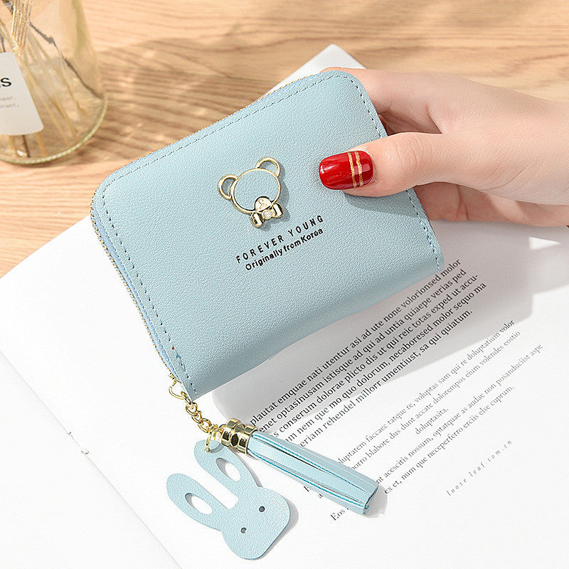 Women's Zipper Short Fashion Small Cute Card Holder