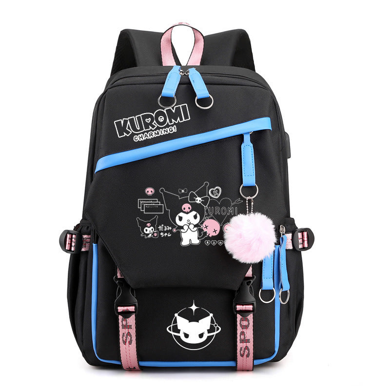 Melody Peripheral Female Cute Primary Junior High Backpacks