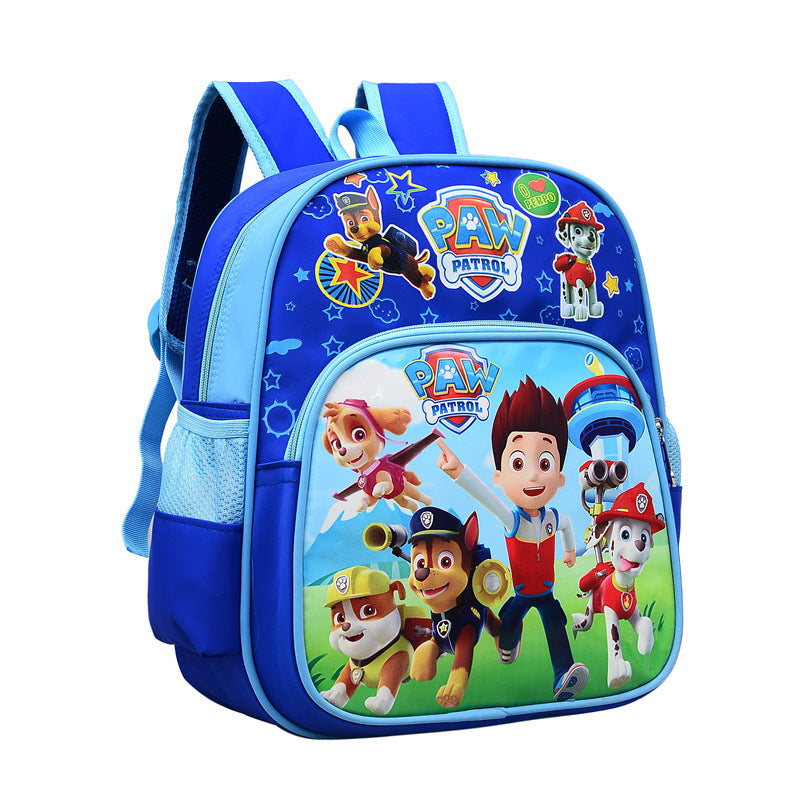 Cartoon Printed Cute Boys Burden Reduction Kindergarten School Bags