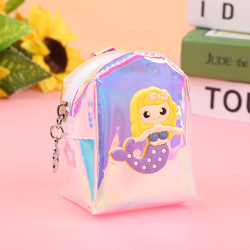 Strawberry Bear Transparent Portable Mini Cartoon Coin Purses