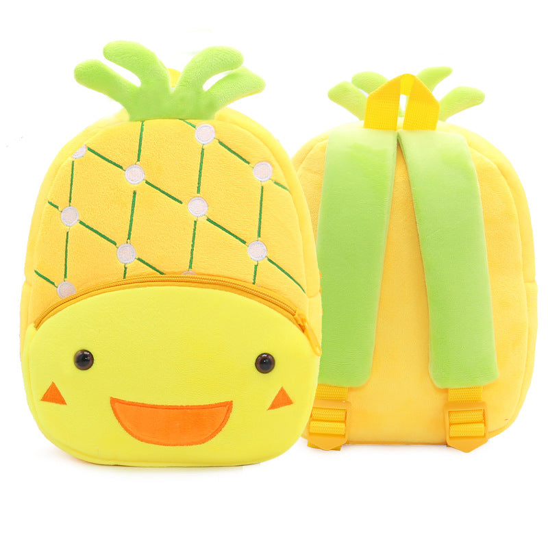 Children's Fruit Cartoon Plush Watermelon Avocado Toddler Children's Backpacks