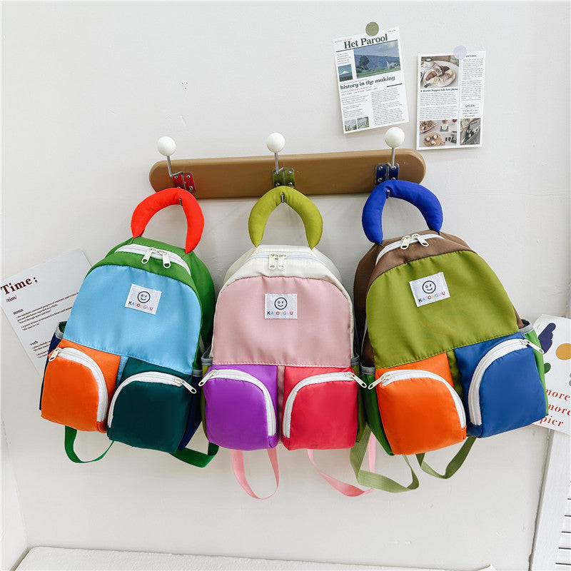 Children's Cute Smiley Face Dopamine Series Boys Children's Backpacks