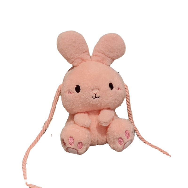 Children's Cartoon Cute Rabbit Plush Heart Prize Children's Shoulder Bags