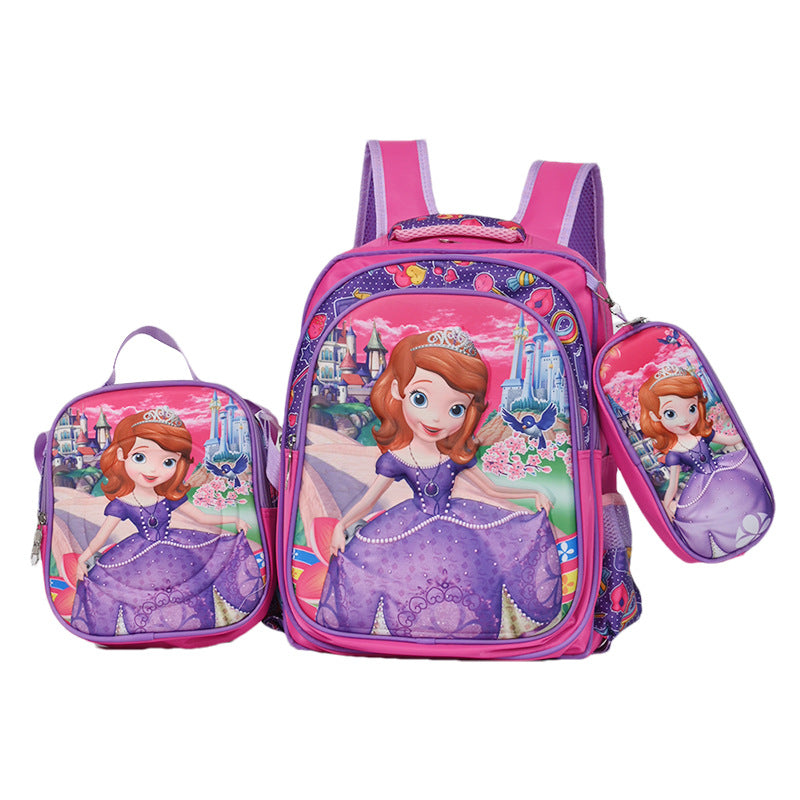 Children's Cartoon Detachable Six-wheel Three-piece Set Elementary School Students' Schoolbags