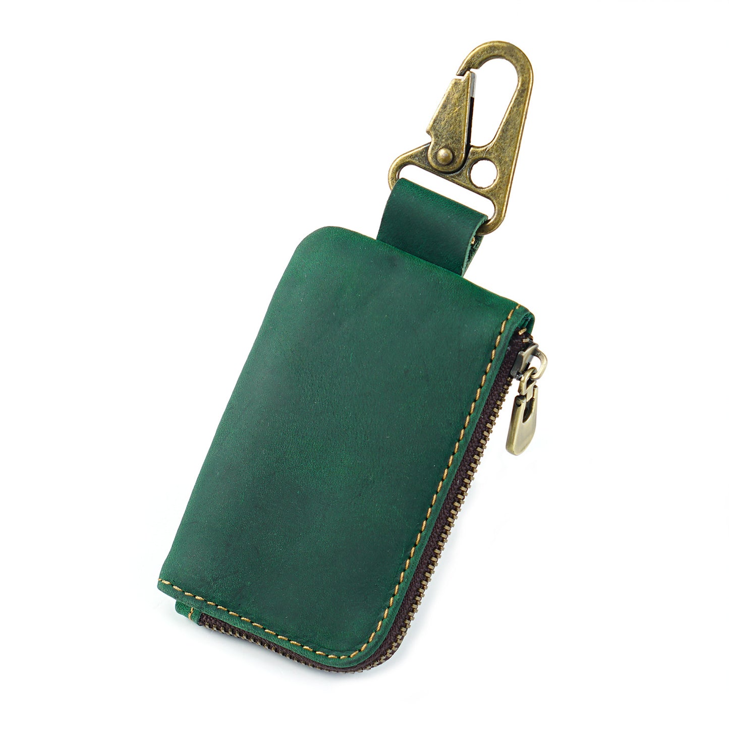 Cowhide Mini Portable Zipper Storage Headset Key Bags