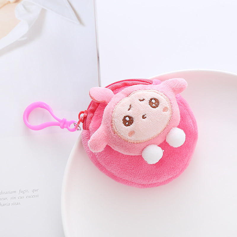 Cartoon Plush Jumping Ball Cute Pendant Coin Purses