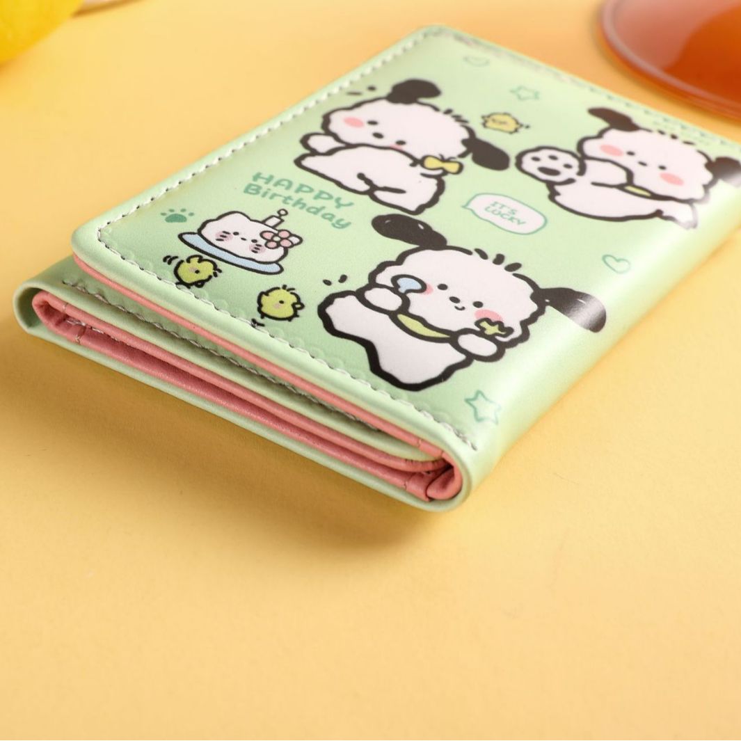 Cartoon Three-fold Thin Portable Cute Large Capacity Ladies Wallets