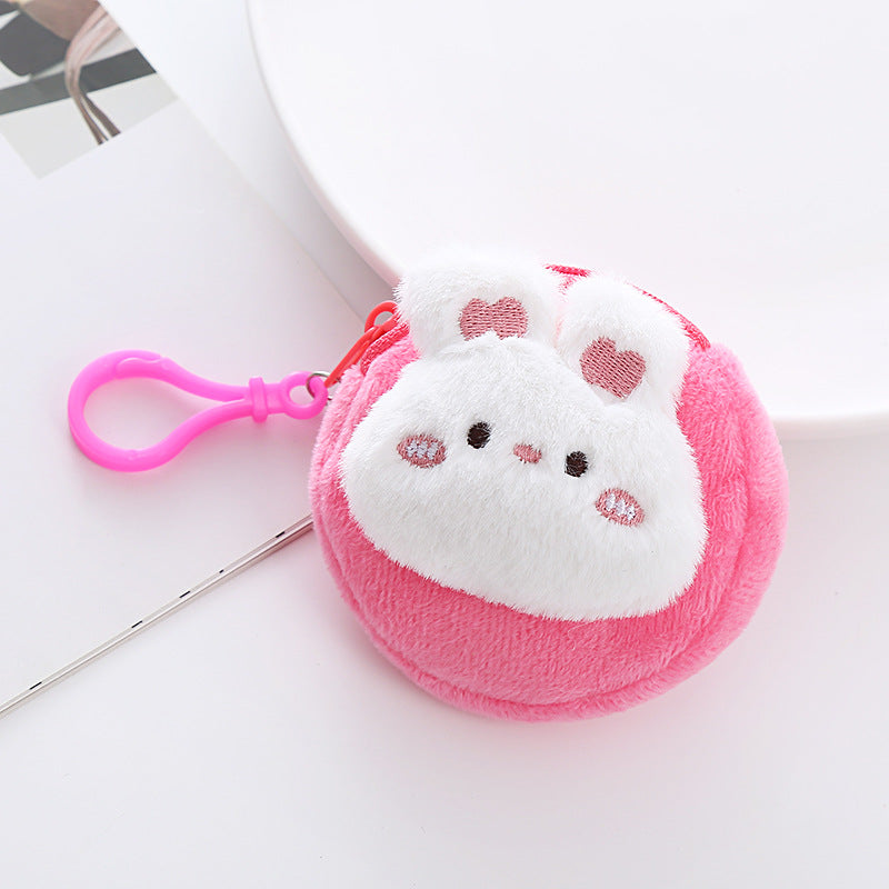 Plush Frog Rabbit Doll Cute Round Coin Purses