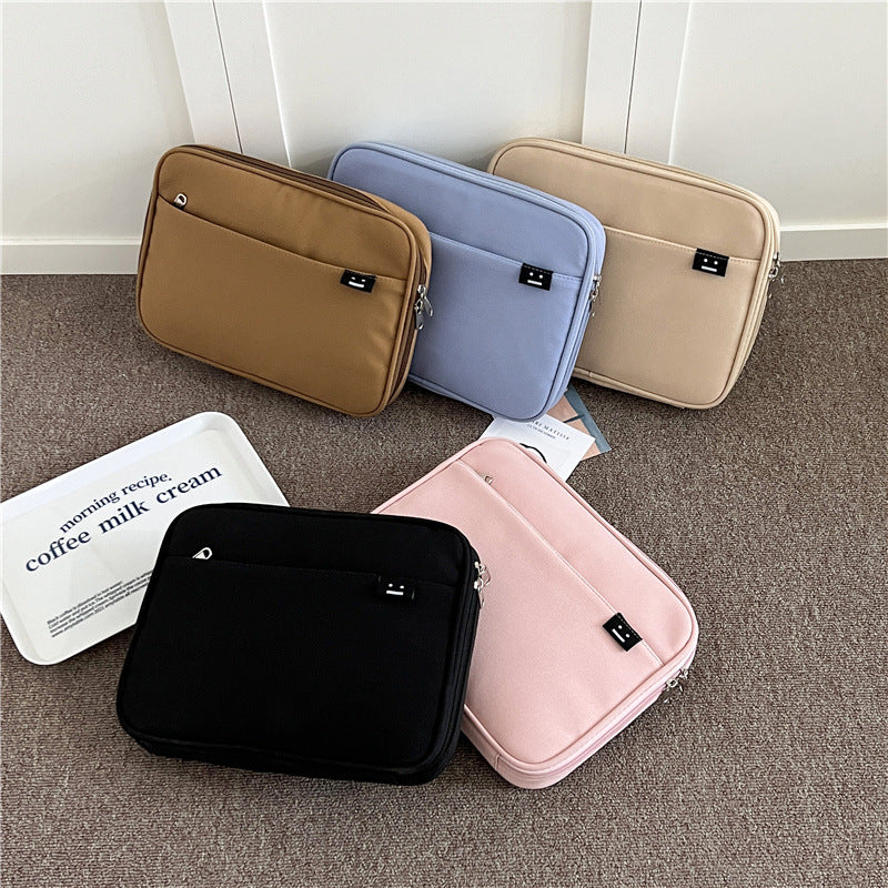 Nylon Simple Solid Color Liner Inch Waterproof Tablet Bags