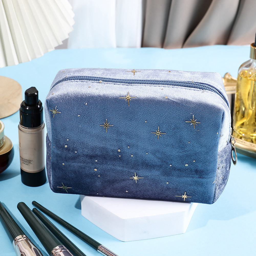 Bronzing Octagonal Storage Zipper Wash Portable Cosmetic Bags