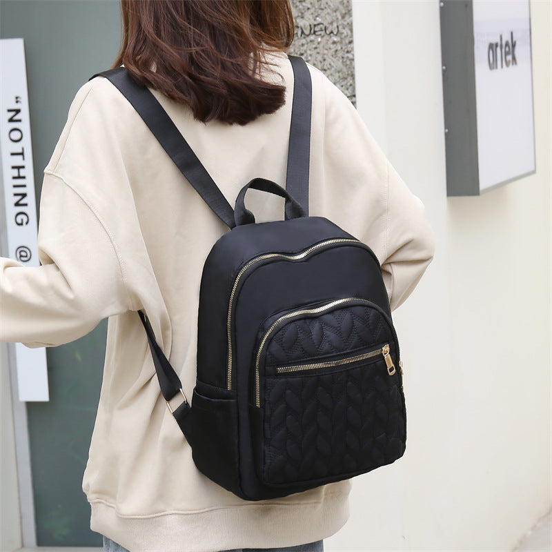 Women's Embroidery Thread Large Capacity Leisure Nylon Backpacks