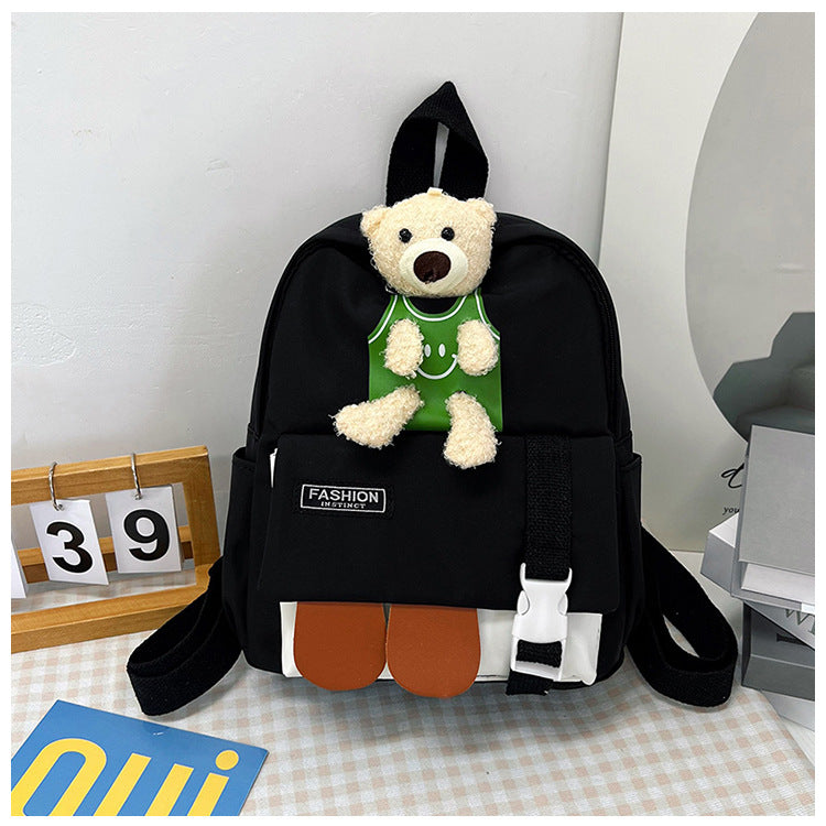 Children's Boys Cute Cartoon Plush Doll Bear Backpacks