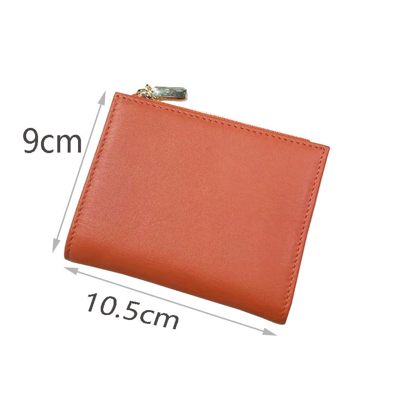 Women's Versatile Graceful Leather Design Short Ladies Wallets