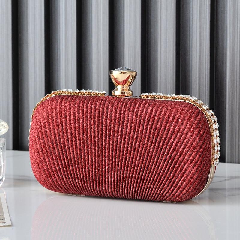 Women's Pleated Dinner Niche High Sense Clutch Evening Bags