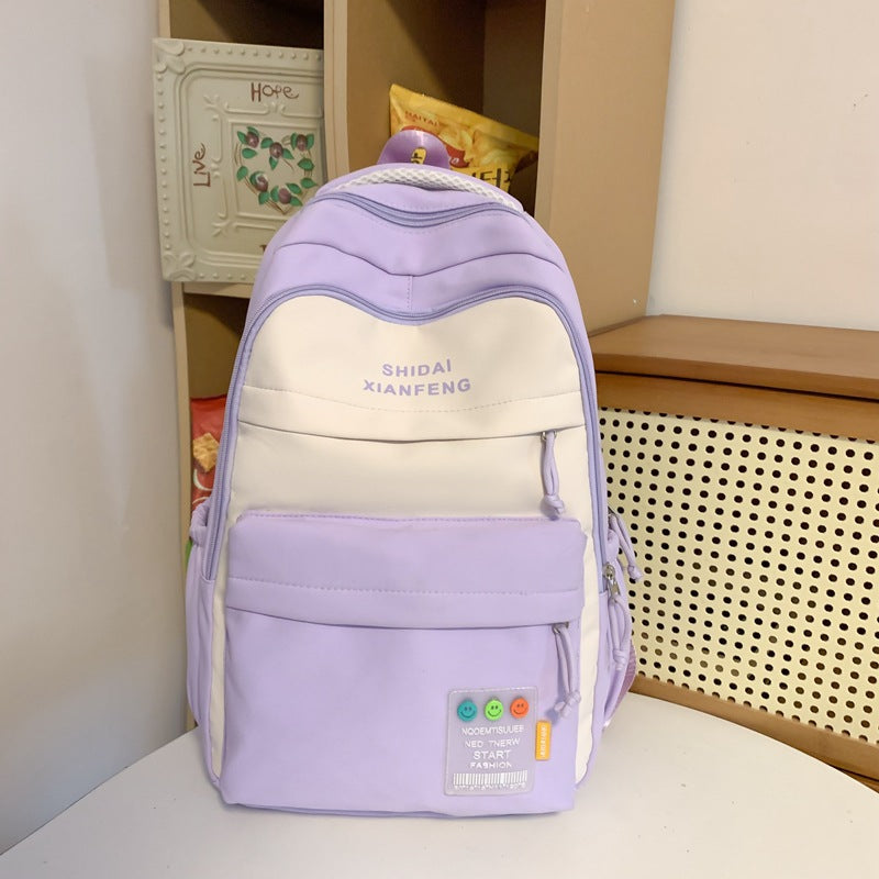 Korean Good-looking Junior High Primary Color Backpacks