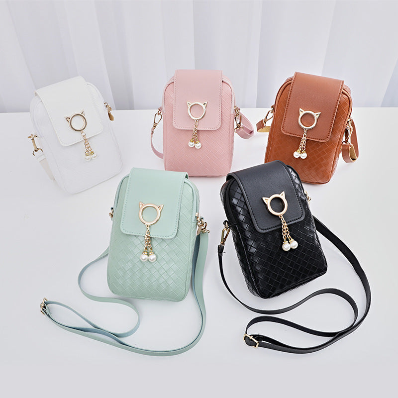 Women's Stylish Good Texture Mobile Leisure Korean Phone Bags